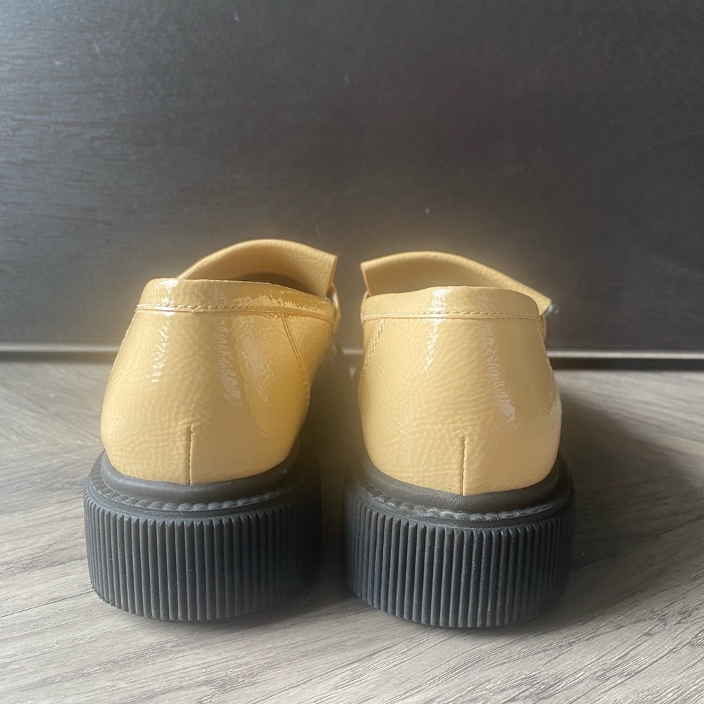 Franco Sarto Jack Lug Sole Loafers, Size 9.5, Beige Patent Leather - Picture 5 of 5